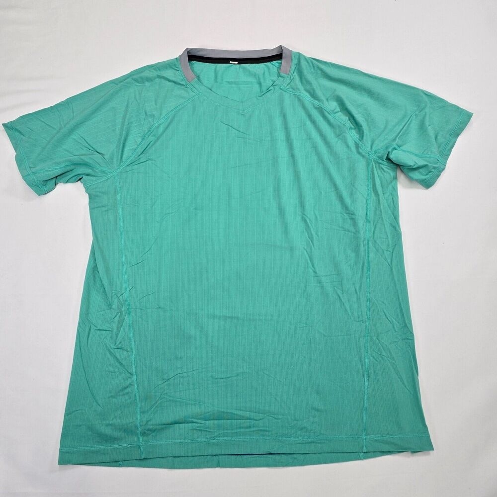 Lululemon Men's Mint Green Short Sleeve Stretch athletic Tshirt Size XL